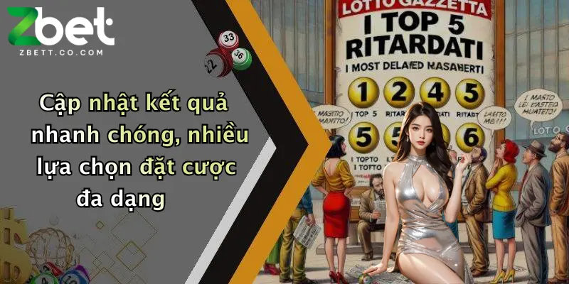 Cập nhật kết quả nhanh chóng, nhiều lựa chọn đặt cược đa dạng